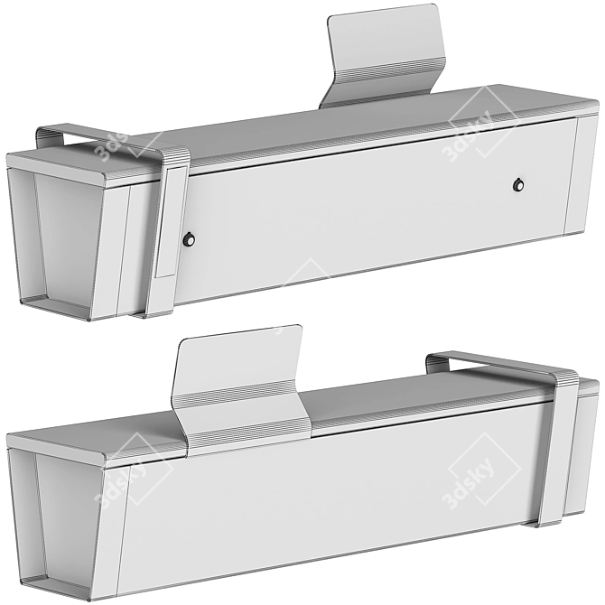 Modern Outdoor Smart Bench 3D model image 2