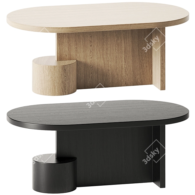 Ferm Living Wooden Insert Table 3D model image 1