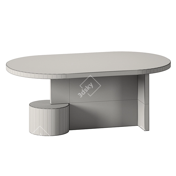 Ferm Living Wooden Insert Table 3D model image 4