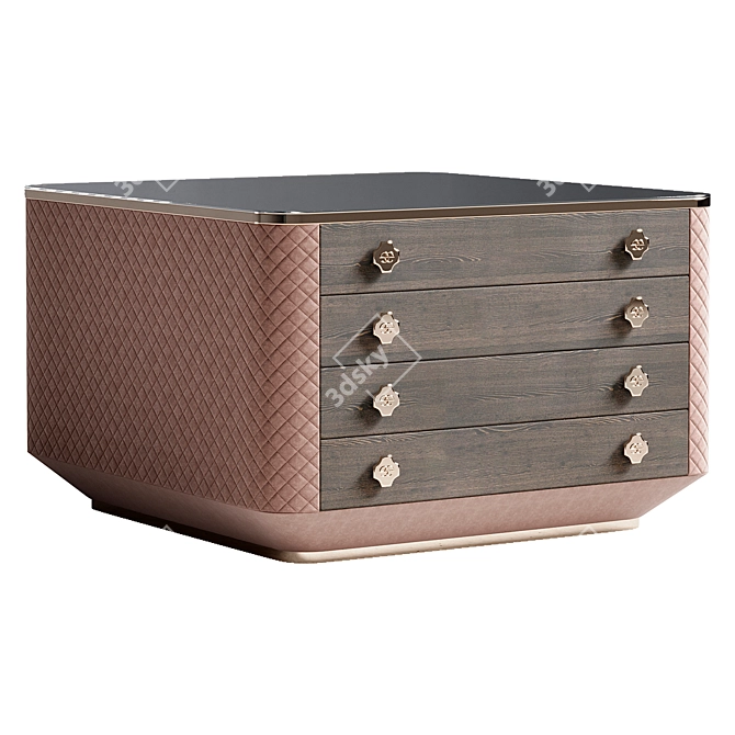 Golden Botega Dresser with Corona Render 3D model image 1