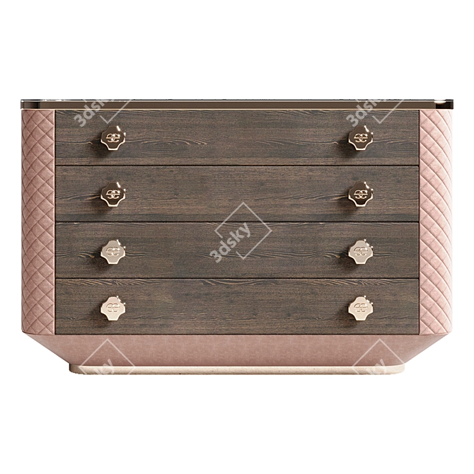 Golden Botega Dresser with Corona Render 3D model image 2