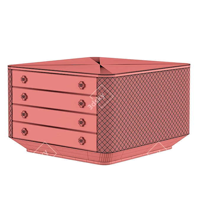 Golden Botega Dresser with Corona Render 3D model image 3