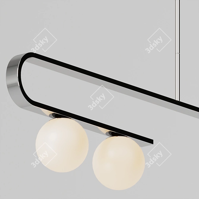 Elegant Atlas Linear Suspension Light 3D model image 3