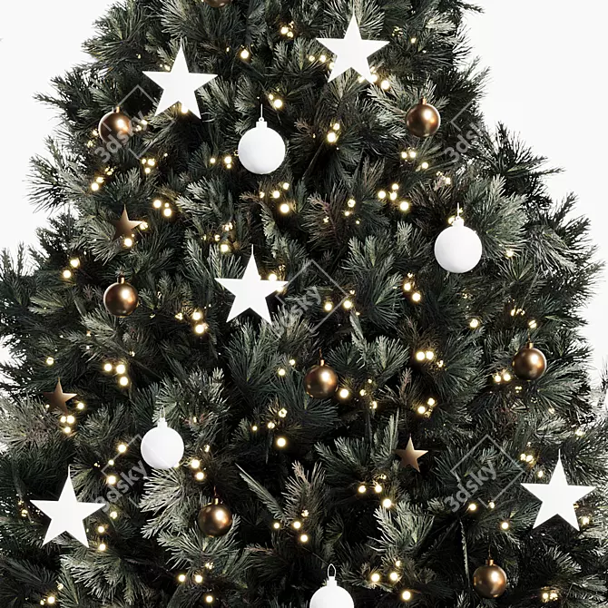 Festive Tree & Decor Kit 3D model image 7