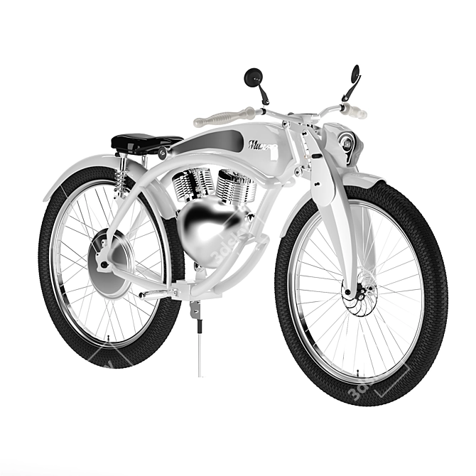 Retro-inspired Munro Electric Motorcycle 3D model image 4