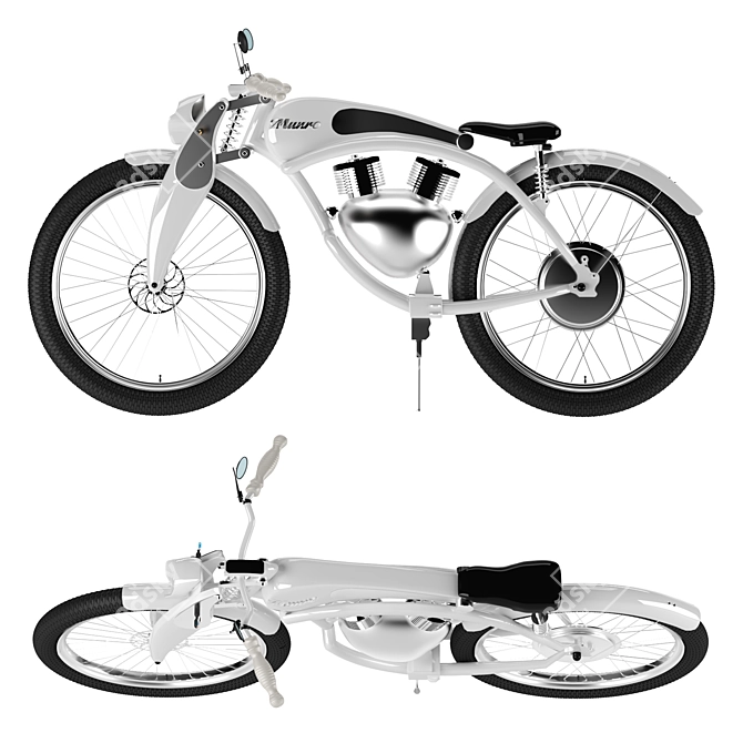 Retro-inspired Munro Electric Motorcycle 3D model image 6