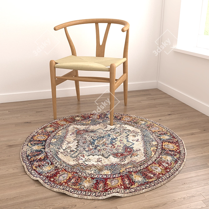 Variety Round Carpets Set 3D model image 6