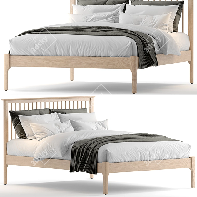 Elegant Julian Bowen Cotswold Bed 3D model image 1