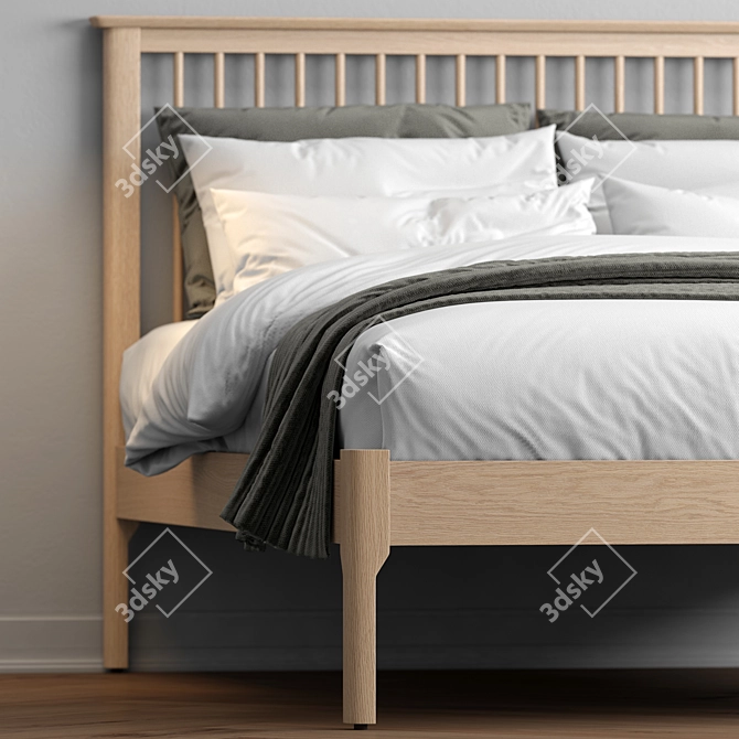 Elegant Julian Bowen Cotswold Bed 3D model image 2