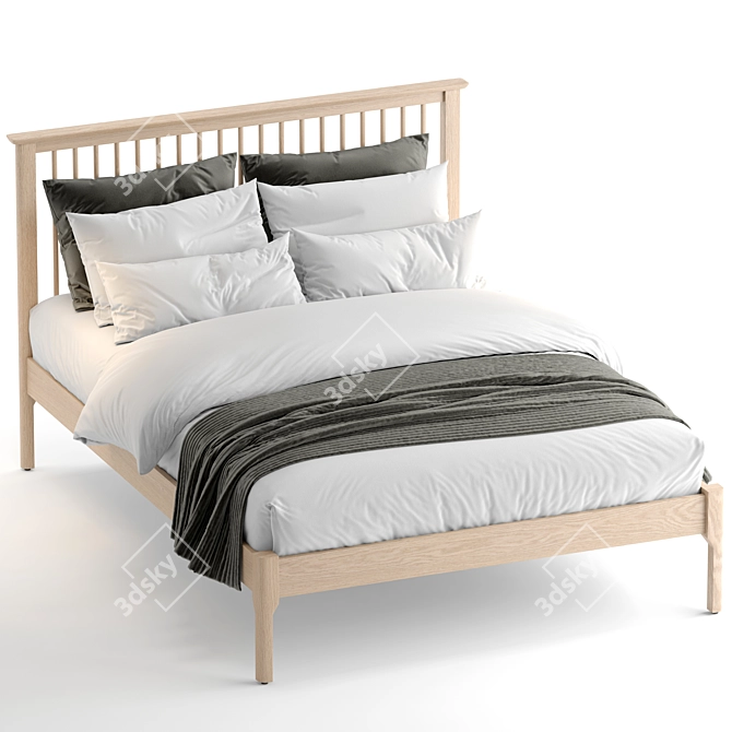 Elegant Julian Bowen Cotswold Bed 3D model image 3