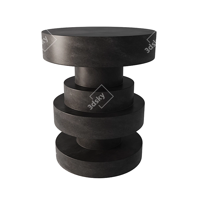 Modern Marble Apollo Stool 3D model image 1