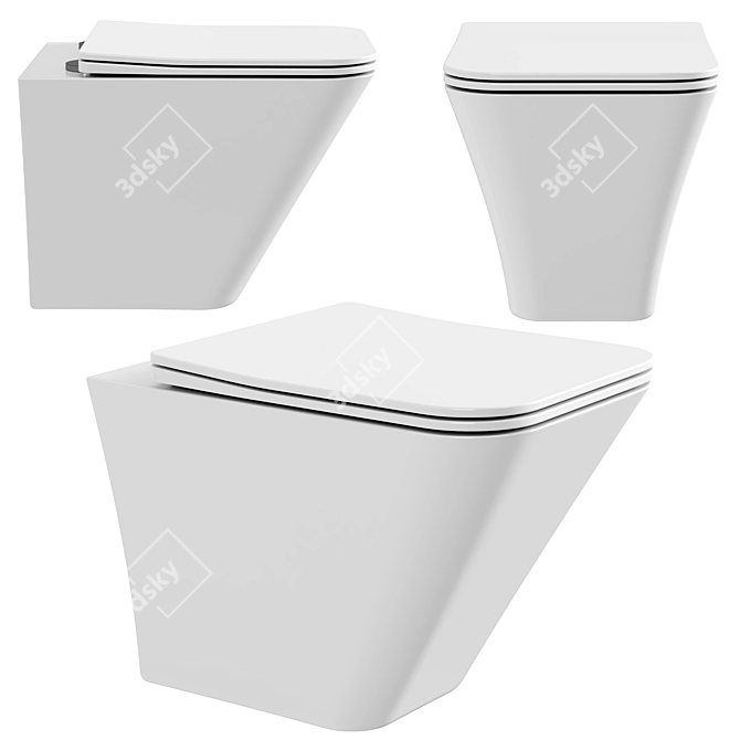 Rimless Ceramica Nova Toilet 3D model image 1