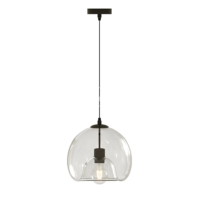 Dual Glass Ball Pendant Lights 3D model image 2