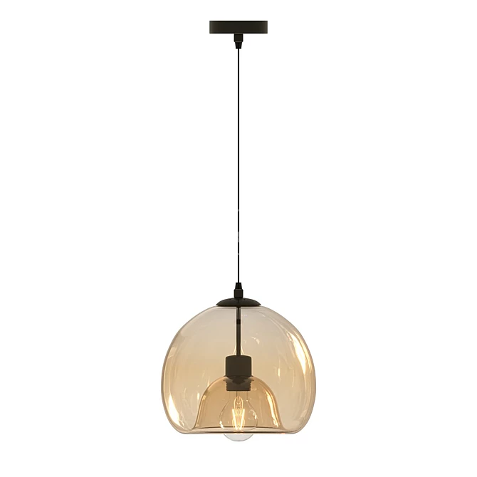 Dual Glass Ball Pendant Lights 3D model image 3