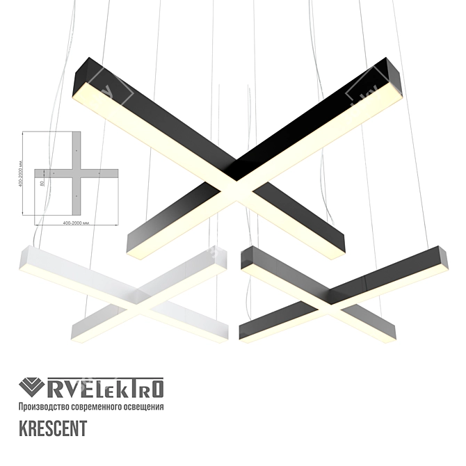 KRESCENT LED Cross Light 3D model image 1