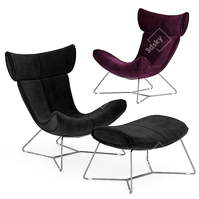 Imola Lounge Armchair 3D Model 3D model image 1