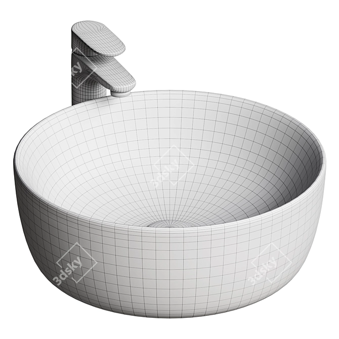 Variform Countertop Wash Basin Ø400mm 3D model image 2