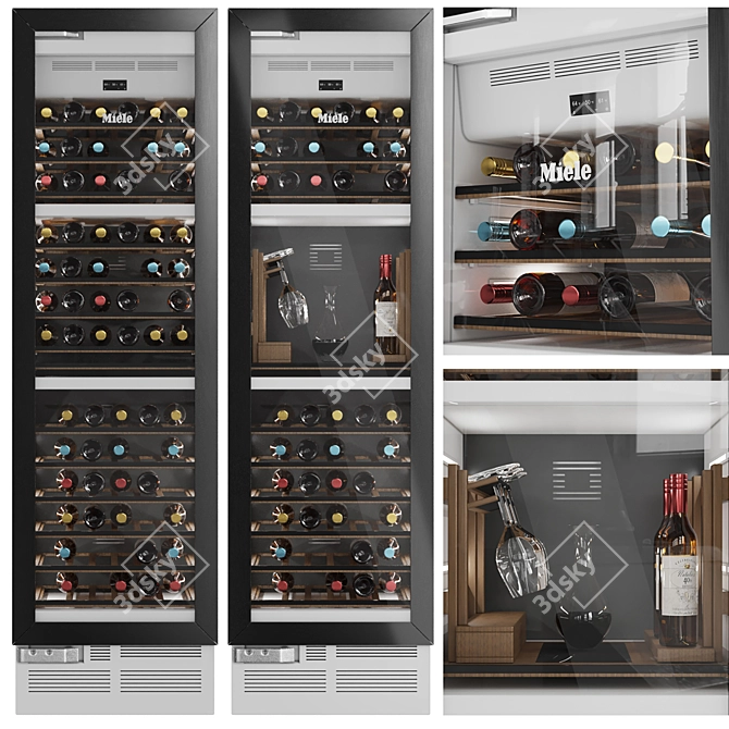 Dual Zone Miele Wine Cooler 3D model image 1