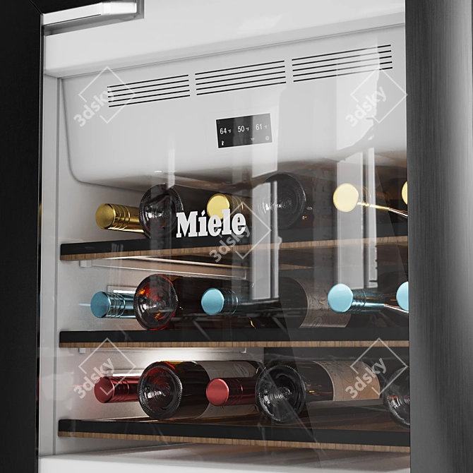 Dual Zone Miele Wine Cooler 3D model image 3