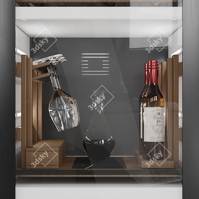 Dual Zone Miele Wine Cooler 3D model image 4