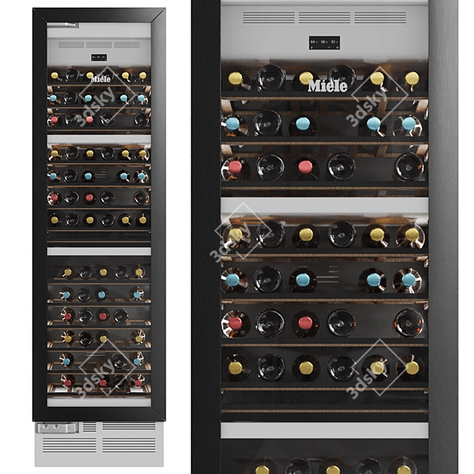 Dual Zone Miele Wine Cooler 3D model image 5