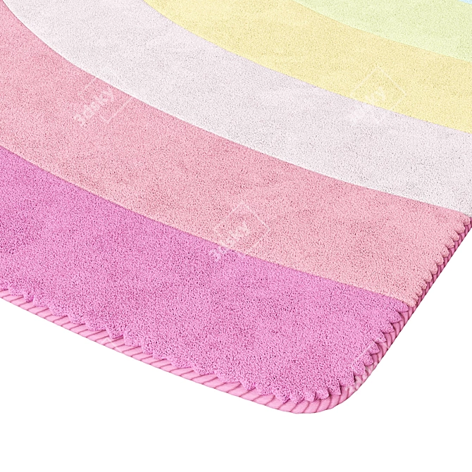 Rainbow Kids Rug 3D model image 6