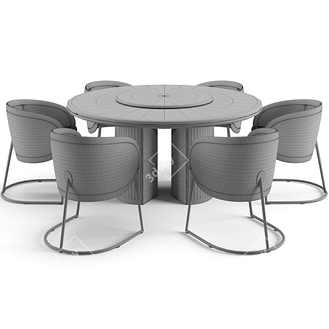 Luxury Visionnaire Dining Set: Palace & Sunny 3D model image 3