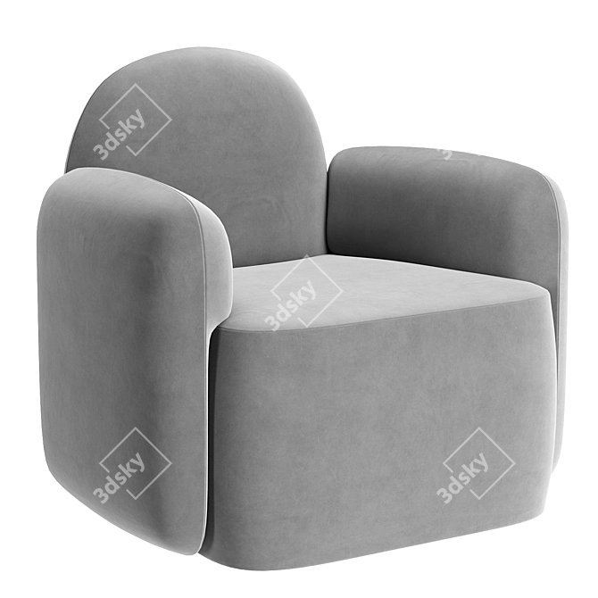 Modern Lounge Armchair in Aldermaston 3D model image 2