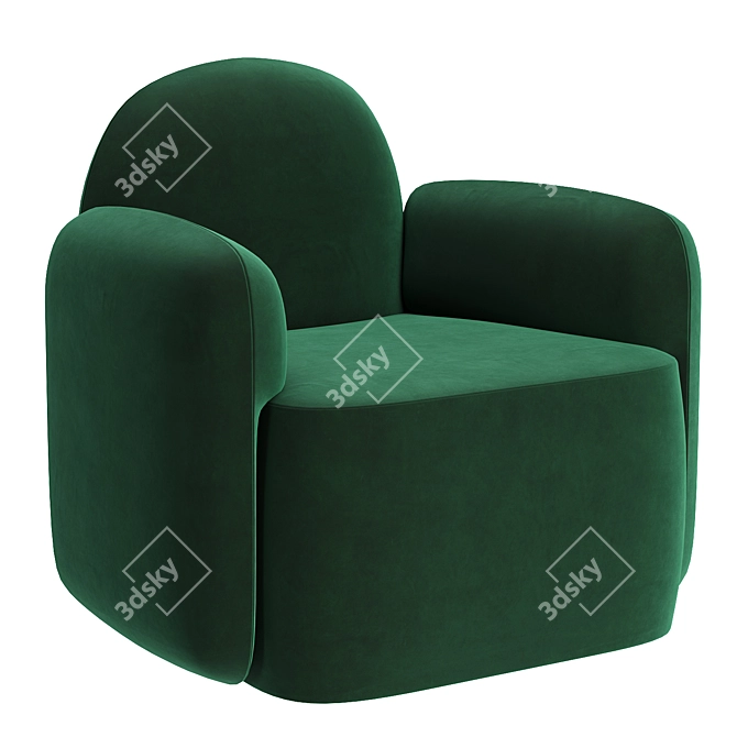 Modern Lounge Armchair in Aldermaston 3D model image 3