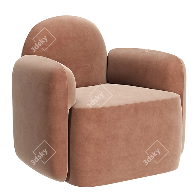 Modern Lounge Armchair in Aldermaston 3D model image 4