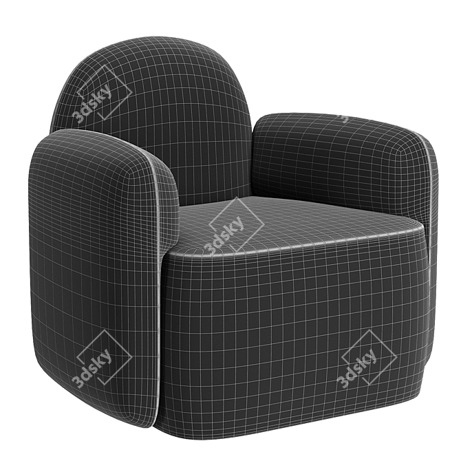 Modern Lounge Armchair in Aldermaston 3D model image 5