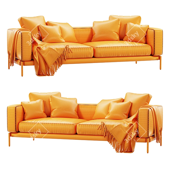 Romeo 2-Seater Modern Sofa 3D model image 6