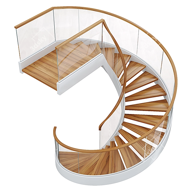 Spiral Staircase 10 3D Model 3D model image 4