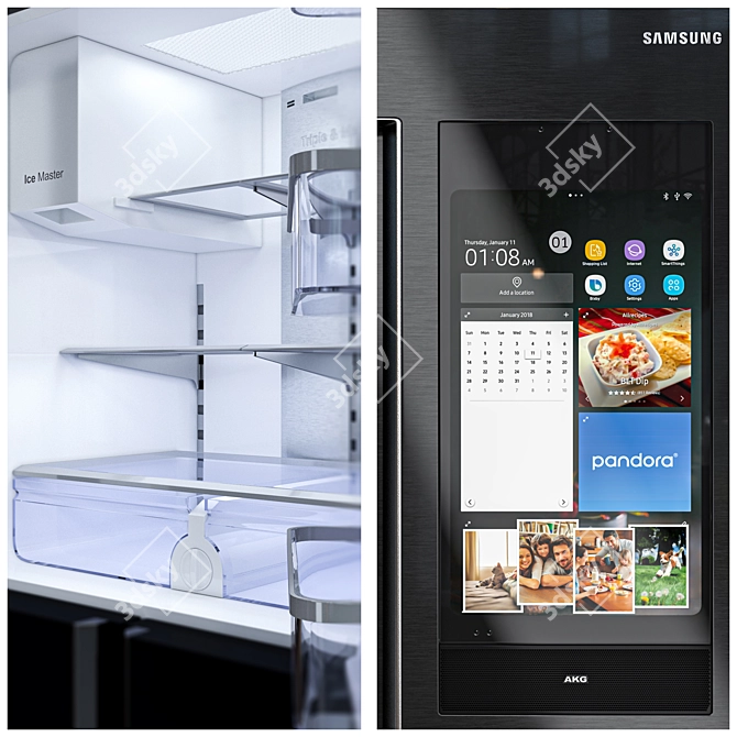 Samsung Fridge Bundle Set 3D model image 2