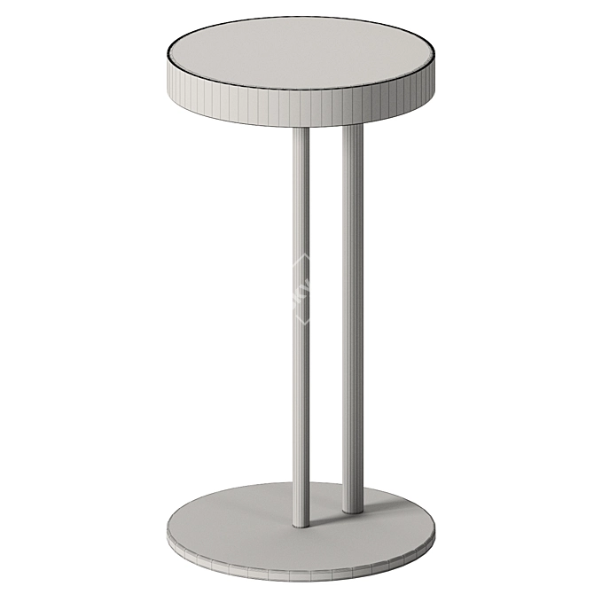 Yuko Metal Stone Table Divan 3D model image 3