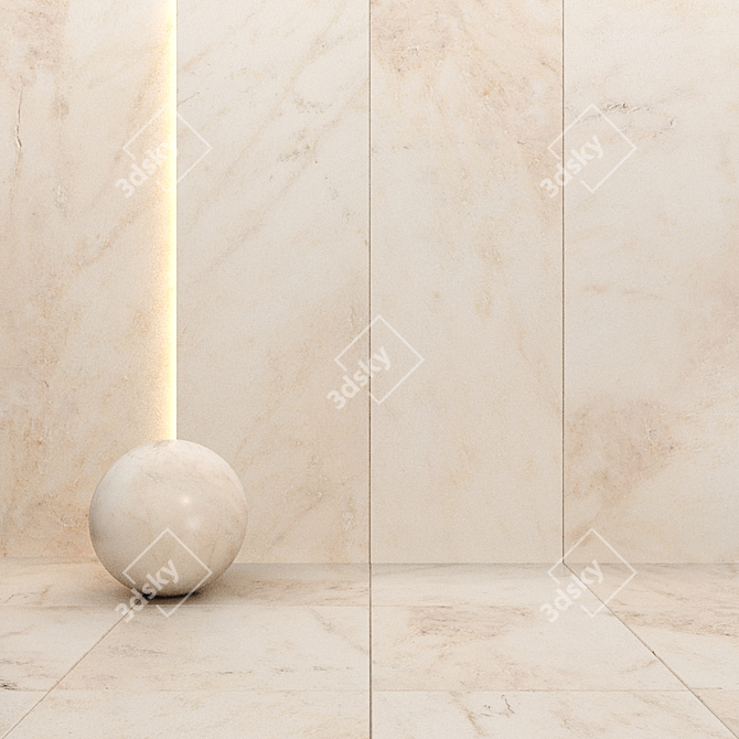 Substance-Designed PBR Marble Material 3D model image 1