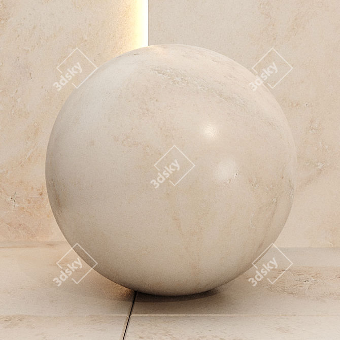 Substance-Designed PBR Marble Material 3D model image 2