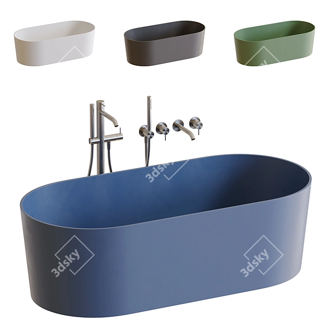 Omnires OVO Standalone Bathtub 3D model image 1