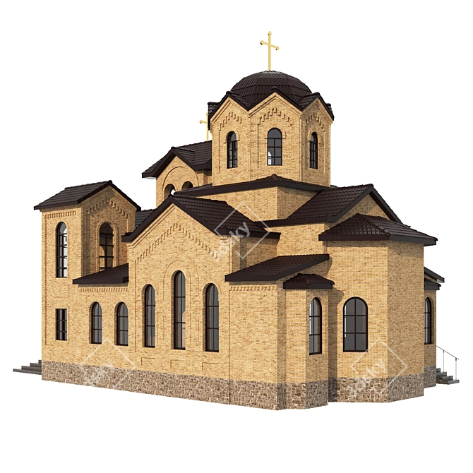 Modern Standard Church 3D model image 3