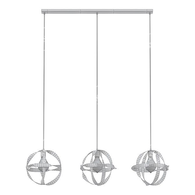 Elegant Vico Twist Pendant Light 3D model image 2