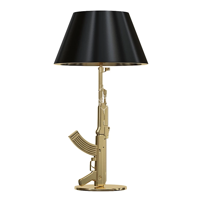 Philippe Starck Gold Gun Table Lamp 3D model image 1