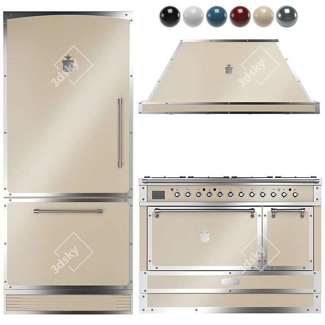 Luxury Officine Gullo Kitchen Appliances 3D model image 2