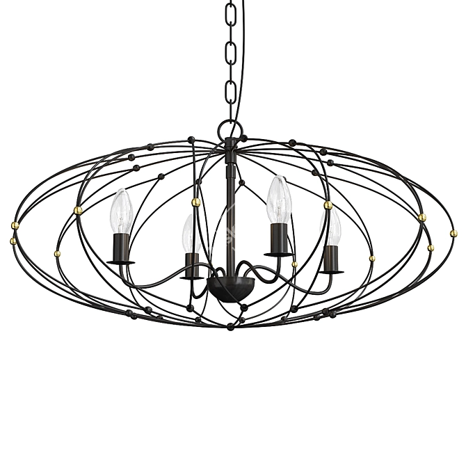 Elegant Zucca Chandelier: 3D Model 3D model image 1