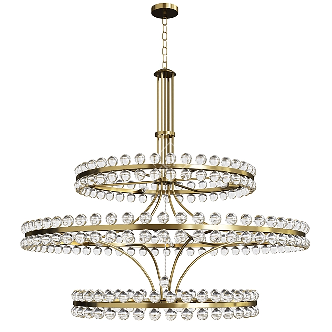 Crystorama Clover Chandelier 24-Light Gold 3D model image 1