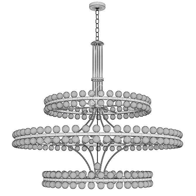 Crystorama Clover Chandelier 24-Light Gold 3D model image 3