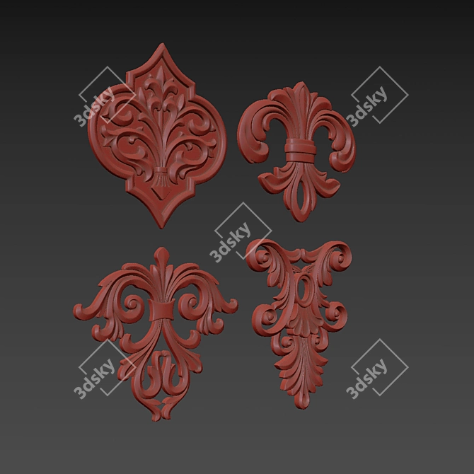 Max Software Ornament Rendering Files 3D model image 6