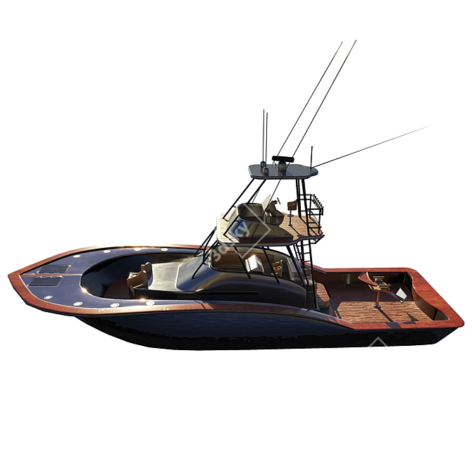 Highly Detailed 3D Boat Model 3D model image 1