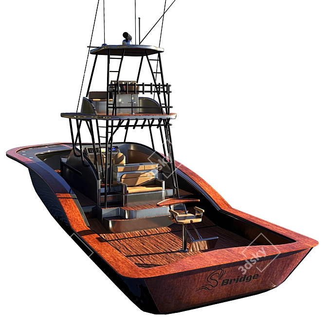 Highly Detailed 3D Boat Model 3D model image 2