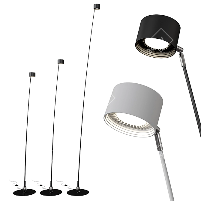 Sleek Modern SAMPEI Floor Lamp 3D model image 1