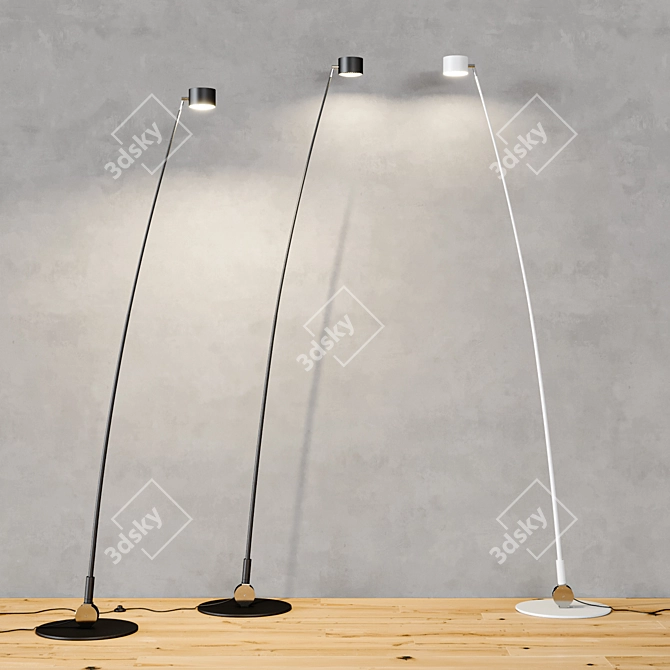 Sleek Modern SAMPEI Floor Lamp 3D model image 2